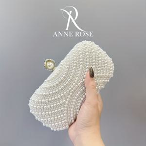 TEMU 여성용 우아한 화이트 이브닝 클러치 파우치 - 탈착식 체인 스트랩, 합성 비즈 장식, 웨딩·파티·포멀 이벤트용 - 럭셔리 브라이덜 백 & 포멀 액세서리, 세련된 디자인, 반짝이는 디테일, 패션 핸드백, 내구성 있는 소재, 스타일리시 여성 액세서리