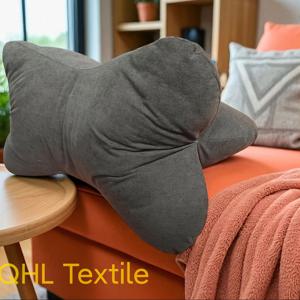 TEMU 인체공학적 소프트 삼각형 요추 지지 베개 - 사무실 의자, 게이밍 체어 쿠션 홈 데코 & 편안한 등받이 지원, 오렌지색 | 홈 장식용 쿠션 | 독서 및 학습 베개