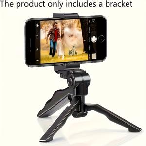 TEMU 360° 안티 쉐이크 폰 삼각대 스탠드 + 폰 클립, 멀티기능 폰 삼각대, 휴대용 망원경 데스크탑 코너 스탠드, 플랫헤드 홀더, 핸들 홀더, 셀카 삼각대 스탠드