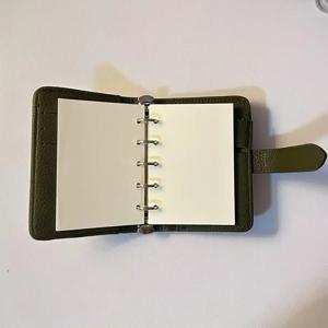 TEMU 올리브 그린 M5 인조 가죽 바인더, 골드 스파이럴 바인딩 - 컴팩트 다이어리, 플래너, 노트북, 튼튼하고 두꺼운 디자인, 일상적인 정리, 포켓 노트북, 여행용 노트북, 노트북, 견고한 내구성에 이상적|다이어리|포카바인더|일기장