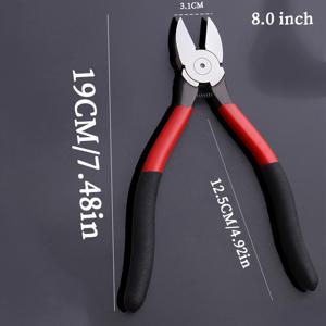 TEMU 5인치 6인치 와이어 플라이어 - 미끄럼 방지 빨간색 손잡이가 있는 8인치 대각선 절단 스프링강 플라이어, 주얼리, 공예, 지퍼 타이 및 와이어에 적합.