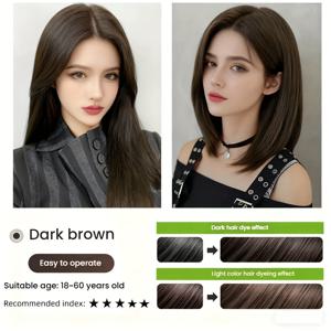 TEMU 1개 헤어 컬러 스틱 빗 포함, 인체공학적 그립, 장기 헤어 컬러 구성, 쉽게 세척 가능, 남녀공용 미용 도구, 흰머리 커버용, 매끄러운 핸들 디자인, 내구성 있는 플라스틱 브러시