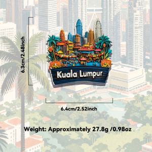 TEMU 1개 말레이시아 쿠알라룸푸르 도시 풍경 3D 자석 냉장고 자석 - 페트로나스 트윈 타워, KL 타워, 쿠알라룸푸르 스카이라인이 있는 3D 레진 자석 장식 - 가정, 사무실, 주방용 내구성 PVC 냉장고 자석 - 이상적인 크리스마스, 할로윈, 인테리어 자석, 주방꾸미기