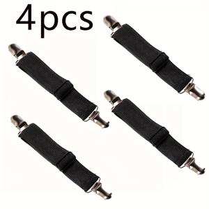 TEMU 2개/4개 세트 8단계 조절 가능한 탄성 부츠 스트랩, 남녀공용 폴리에스터 바지 클립 블랙 – 내구성 있는 미끄럼 방지 커프 홀더, 캐주얼 및 청바지용 다목적 레그 숏너