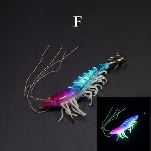 TEMU Avlcoaky 1개 10.5cm/ 11.5g 새우 낚시 루어 발광 오징어 징 훅 새우 루어 인공 하드 베이트