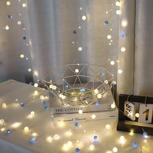 TEMU 200cm LED 컬러풀 비즈 구리 와이어 장식 조명 | 실내 사무실 장식, 방, 파티, 결혼식, 선물, 라마단, Eid, 졸업 시즌에 적합 - 배터리 작동 (배터리 미포함)