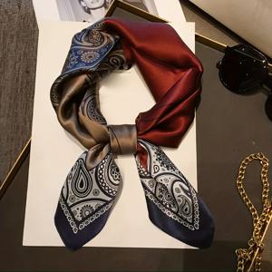 TEMU 럭셔리 100% 실크 스카프 여성 & 남성용 - 버건디/탄/네이비 블루 페이즐리 체크 숄 랩, 우아한 스코티시 타탄 스퀘어 스카프, 결혼식, 파티용 따뜻한 방풍 액세서리 - 100% 실크 선물