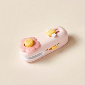 TEMU 세 가지 색상 옵션, USB 충전 기능이 있는 만화 캐릭터 형태의 전기 진공 포장기. 다용도 가정용 진공 포장기로 식품 보관 및 베이킹에 이상적—식품 보존 솔루션 정리에 완벽 | 내구성 있는 플라스틱 소재의 재미있는 디자인; 전기 열수축 포장기 (푸드 세이버) 주방 액세서리