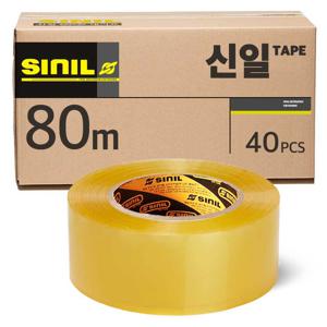 TEMU 신일 경포장 투명 박스테이프, 57mic*48mm*80m, 40개입, 투명 경포장