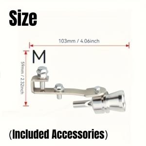 TEMU 범용 자동차 튜닝 사운드 시뮬레이터 터보 휘슬 배기 사운드 생성기 액세서리, , 트럭, 자동차용 알루미늄 합금 자동차 배기 시스템 | 다이내믹 사운드 시뮬레이터 | 고품질 사운드 요소