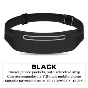 TEMU 1개 - 7.5인치 폰 호환 슬림 벨트백 - 3가지 디자인, 조절 가능한 스트랩, 초경량 러닝, 여행, 사이클링용 - 남녀공용 - 스마트폰 핸즈프리