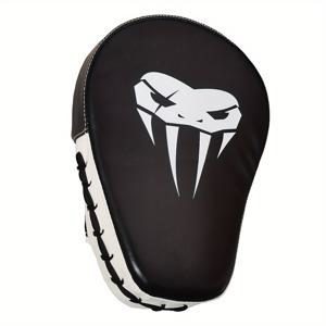 TEMU 뱀 디자인의 내구성 있는 스펀지 복싱 핸드 타겟 - 홈 태권도 훈련용, 전문가 수준의 킥 타겟과 검정 & 흰색 장갑 포함