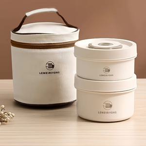 TEMU SUS304 스테인리스 스틸 도시락은 전자레인지 사용 가능, 다층 구조로 제작되었으며, 사무직 근로자를 위해 설계되었으며, 보온 덮개가 함께 제공됩니다. 도시락을 데우기에 적합하며, 야외 음식 보관을 위한 칸막이가 있습니다.