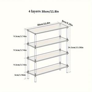 TEMU 1개 아크릴 화장품 디스플레이 스탠드, 향수 및 립스틱 정리함, 보석, 인조옥, 메이크업 보관용