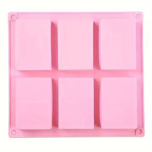 TEMU 6개 실리콘 사각 몰드 세트 - 다용도 100ml 용량 - 논스틱, 유연, 쉬운 세척 케이크 및 비누 만들기용