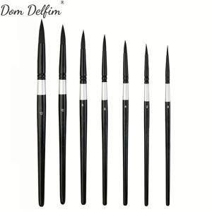 TEMU 돔 델피임 프로페셔널 블랙 스완 수채화 브러쉬 - 부드러운 동물모 팁 & 방청 펜홀더 - 수채화, 아크릴, 잉크, 마커 호환 - 캘리그라피, 디테일용 라운드 포인트 팁 - 브러쉬