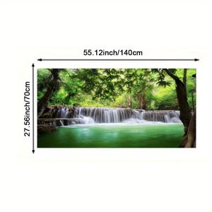TEMU 프린트 페인팅, 액자 장식 숲 폭포 캔버스 프린트 - 거실, 침실, 욕실, 카페용 장식 벽 예술 - 액자와 함께 완벽한 홈 데코 선물, 방 장식에 적합