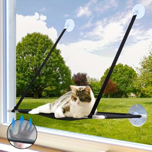 TEMU 창문 부착형 고양이 해먹, 실내 고양이를 위한 둥지, 아기 고양이를 위한 포근한 휴식 침대, 안전성과 공간 효율성을 위해 설계됨, 더 큰 고양이에게 적합.