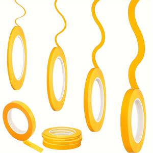 TEMU YITAPE 자동차 정밀 마스킹 테이프, 차체 수리 및 정밀 도장, DIY 프로젝트에 적합 - 4롤 다양성 팩, 자동차, 장난감 및 헬멧에 다용도로 사용 가능, 고품질 비잔여 물질