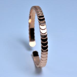 TEMU 우아한 구리 팔찌 뱅글 - 시크 & 스타일리시, 순수 구리 손목 밴드 일상 착용 & 파티, 완벽한 패션 액세서리 선물 - 무도금, 1개