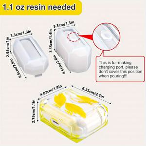 TEMU AirPods 2 케이스용 DIY 실리콘 레진 몰드 - 보호용 헤드폰 커버, 불규칙한 모양 주얼리 제작 키트