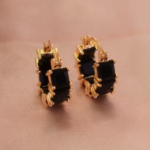 TEMU 2개 구리 합성 지르코니아 기하학적 라운드 슈퍼 플래시 라이트 럭셔리 하이엔드 여성 패션 귀걸이 클립, 연회 파티 액세서리용