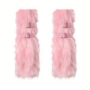 TEMU 여성을 위한 멀티컬러 레그 워머 세트. 사각 버클 벨트 장식이 특징이며 펑크 스타일 부츠에 완벽하게 어울립니다. 이 신발 슬리브는 가을과 겨울철에 따뜻하게 유지하는 데 이상적입니다.