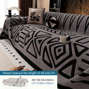 TEMU 1개 2024년 신상 두꺼운 플러시 인기 소파 커버, 스타일리시한 컬러풀 프린트 소파 담요, 세탁 가능 및 색상 변색 방지, 사계절에 적합한 내구성 가구 보호 커버, 안락의자, 2인용 소파, 3인용 소파, 4인용 소파에 적합