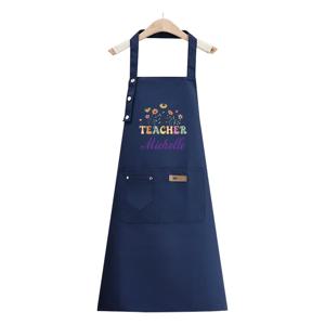 TEMU 1pc 커스텀 이름 두꺼운 아포 - 내구성 있는 린넨 원단, 스타일리시한 블랙과 보라색 꽃 디자인, 요리 애호가를 위한 편안하고 쉬운 관리, 집안일 및 요리에 완벽한 아포, 아름다운 아포, 내구성 있는 아포