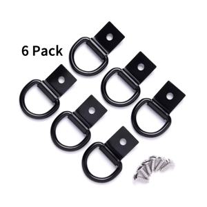 TEMU 6-팩 내구성 있는 철 구조 트레일러 타이 다운 앵커, 안전한 견인을 위한 범용 프런트 포지션 리시버 후크