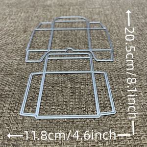 TEMU 1개 3D 선물 상자 금속 커팅 다이, DIY 스크랩북킹, 앨범 종이 카드 엠보싱용 실버 스텐실