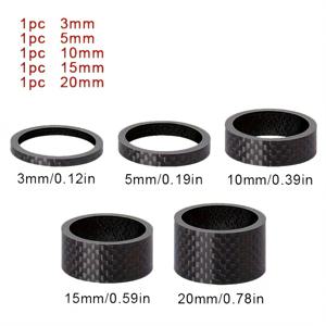 TEMU 1세트 카본 파이버 마운틴 바이크 스템 헤드셋 스페이서 키트, 1 1/8