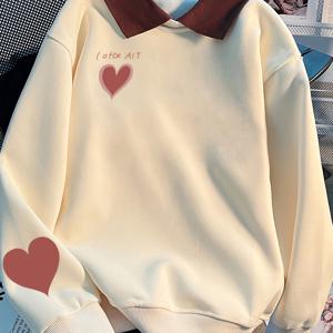 TEMU 여아용 셔츠 - 긴팔 니트 스웨터 탑, 베이지 & 브라운 액센트, 루즈핏 일상 및 정장용 - 학교, 파티, 가족 모임 - 쉬운 관리 아동복, 장난스러운 디자인, 편안한 소재, 캐주얼 풀오버, 스타일리시 키즈