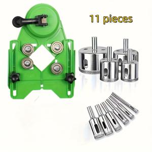 TEMU 1개 / 11개 드릴 비트, 지그 세라믹 타일 구멍 뚫기 세트 키트 (유리, 석재, 화강암, 대리석용)