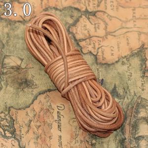 TEMU 5m 1.5-3mm 라운드 스트랩 스트링 로프, 레트로 브라운, 원조 소가죽, DIY 팔찌 목걸이 만들기에 적합합니다.