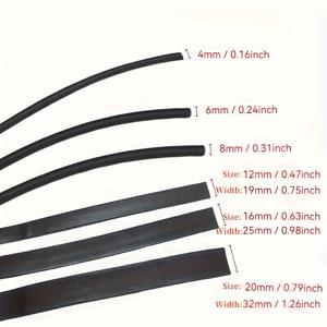 TEMU 4:1 듀얼 월 히트 실린더 튜브, 접착제가 포함된 1미터 길이, 전기 절연을 위한 확장 가능한 열 실린더 튜브, 6mm에서 40mm까지의 직경 옵션, 와이어링 및 DIY 프로젝트용 블랙 실리콘 튜브, DIY 프로젝트 튜브 | 다용도 절연 튜브 | 내구성 있는 실리콘 튜브