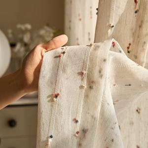 TEMU 1pc 캔디 비즈니스 라인 텍스처 반투명 커튼, 스타일 로드 포켓 하이킹, 기계 세탁 폴리에스터, 모든 계절 장식 패널 침실, 거실, 사무실, 야외 및 창고 분위기, 거실 커튼