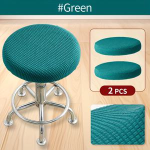 TEMU 2개 세트 라운드 바 스툴 & 카운터 높이 의자 커버 - 부드러운 파스텔 컬러 (베이지, 그레이, 핑크, 오렌지, 레드, 그린, 블루, 터키즈, 브라운, 블랙, 화이트, 네이비) - 기계 세탁 또는 손 세탁 가능, 일체형 디자인과 탄성 밴드 & 버튼 클로저, 주방, 다이닝, 홈 데코용 내구성 있는 원단 - 표준 바 스툴 호환