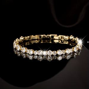 TEMU 세련된 봄/여름 남녀공용 라운드 테니스 팔찌. 정교하고 우아한 조절 가능한 디자인과 탈부착 가능한 연장 체인으로 남녀 모두에게 적합합니다. 저자극성 코팅된 구리 재질.