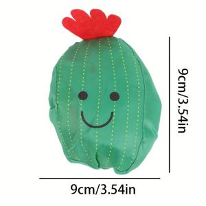 TEMU 만화 카투스 모양의 내구성 있는 폴리에스터 핸드백, 식료품점을 위한 용도, 유머러스한 디자인, 파티 선물