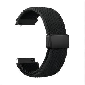 TEMU 1pc 우아한 브레드 니트로 시계 밴드, 자석 버클, 20mm/22mm, 삼성 4/5/5pro/6/7/6클래식 40mm 44mm 43mm 47mm 및 가르민 펜릭 7/포어러너 945/ - 여성용 조절 가능한 손목 스트랩, 자석 시계 스트랩