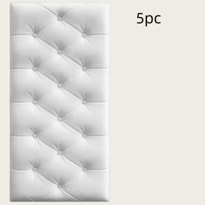 TEMU 자가 접착식 벽 스티커 5개 세트, 부드럽고 충격 방지, 두꺼운 커팅용, 침실 침대 옆 벽 장식용, 충돌 방지 벽 매트, 다다미 침대 옆 부드러운 백 매트, 침실 헤드보드 벽 스티커