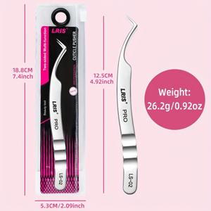 TEMU 실버 고정밀 속눈썹 족집게, 고품질 45도 스테인리스 스틸 속눈썹 컬러, 전문가용 메이크업 뷰티 도구, 속눈썹 빗질 뷰티 도구, 속눈썹 연장 및 네일 스티커 라인스톤 속눈썹 그래프용 휴대용 속눈썹 컬러