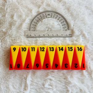 TEMU 원주율 계산 공식 도출 장치 - 원을 16등분하여 직사각형으로 변환하는 과정 시연용 (프로트랙터 포함). 구매 전 사진에 표시된 제품 크기를 꼼꼼히 확인해 주세요