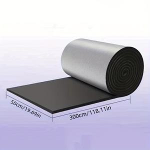 TEMU 자착식 고밀도 단열 폼 롤 - 반사 표면의 열 및 방음 단열, 간편한 설치, 접착제 불필요, 지붕, 벽, 천장, 가정 및 사무실 에너지 효율성 향상