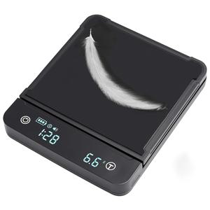 TEMU 타이머 기능이 있는 디지털 커피 스케일 1개. 최대 3kg까지 측정 가능하며, 0.1g의 정밀도를 갖추고 있습니다. 퍼오버 브루잉을 위해 설계되었습니다.