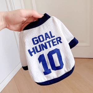 TEMU 반려동물용 3색 스포츠 골대 전문가 조끼, 개와 고양이용 스타일리시 풀오버 스웨터, 포메라니안 시츄 미니어처 슈나우저 여름 쿨 투피스 옷