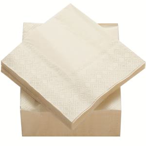 TEMU 50개/100개 베이지 로스터테일 냅킨, 2겹 일회용 냅킨, 파티, 웨딩, 저녁식사, 생일, 베이비 샤워, 기념일, 축제용 디저트 냅킨, 접어진 5 x 5 인치, 할로윈, 크리스마스 이벤트 및 파티 용품, 크리스마스, 새해, , 파티 이벤트용