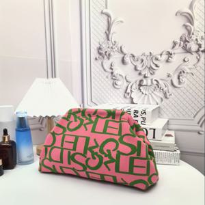 TEMU 어머니의 날 선물, 여성 레터 프린트가 있는 대용량 화장품 가방, 캐주얼 데일리 클러치, 겨드랑이 에벤잉 백, 바캉스 스타일 러플 백, 해변 파티 백 (해변 행사용), 여행 필수품, 쇼핑에 완벽