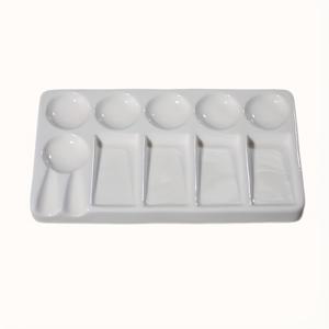 TEMU 징더젠 세라믹 페인트 팔레트 - 쉬운 청소 수채화 및 유화 혼합 트레이, 전통 중국 예술 & 디자인, 레이어링 및 색상 세척용 재사용 가능, 수채화 팔레트